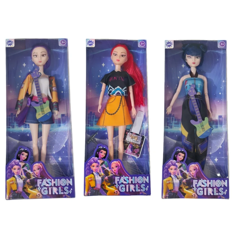 Kpop Demon Hunters Rumi Mira Zoey Dolls - Bellissime action figure in plastica fai-da-te, regalo giocattolo da collezione per ragazze