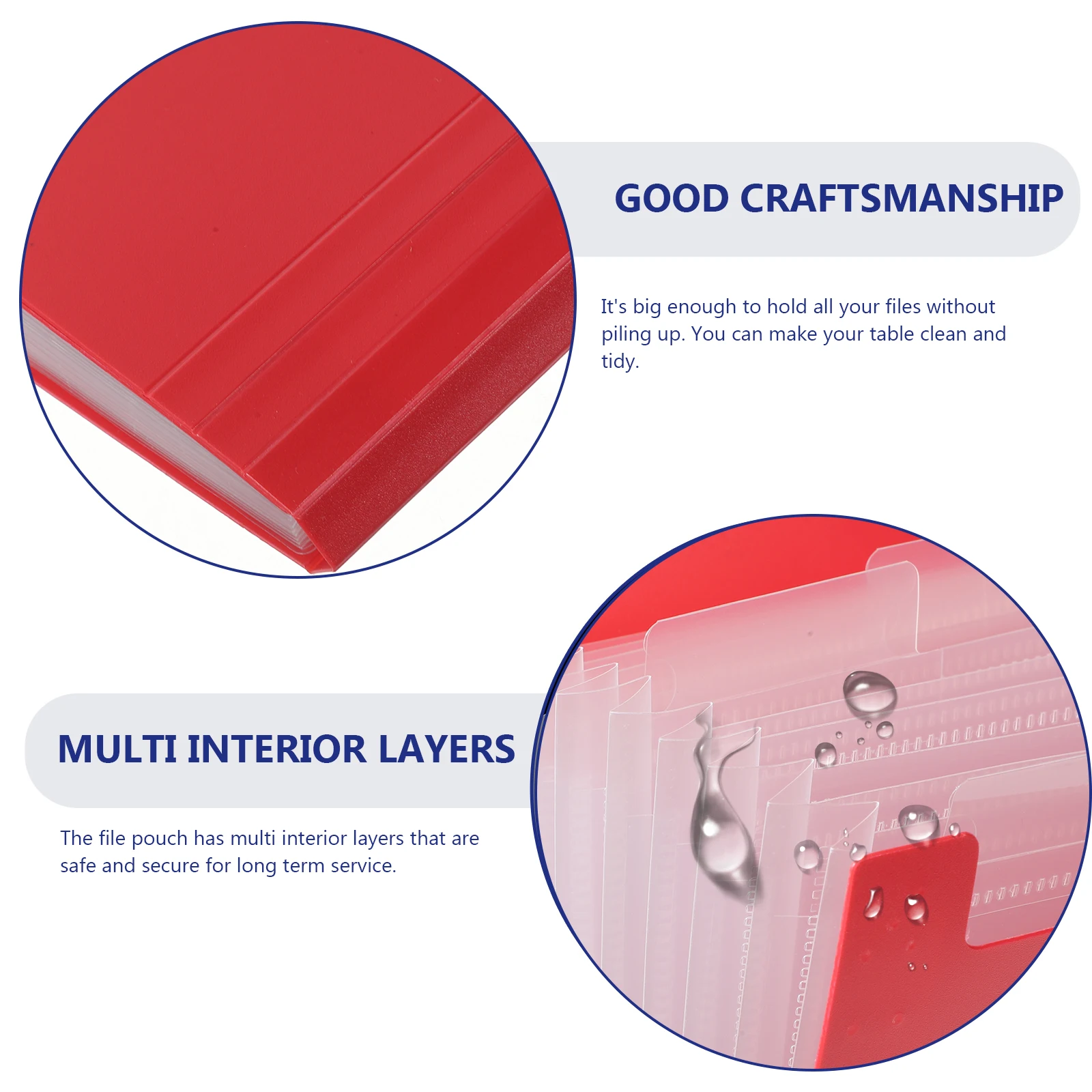 

Colored Document Folder Portable File Organizer Large Capacity Multi-Pocket Office Receipt Bill File Storage Folder