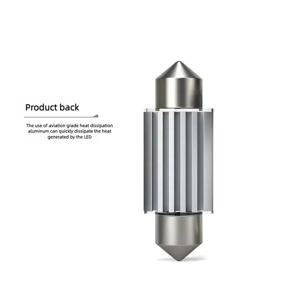 LED bulb installed in car interior dome light showing bright white illumination