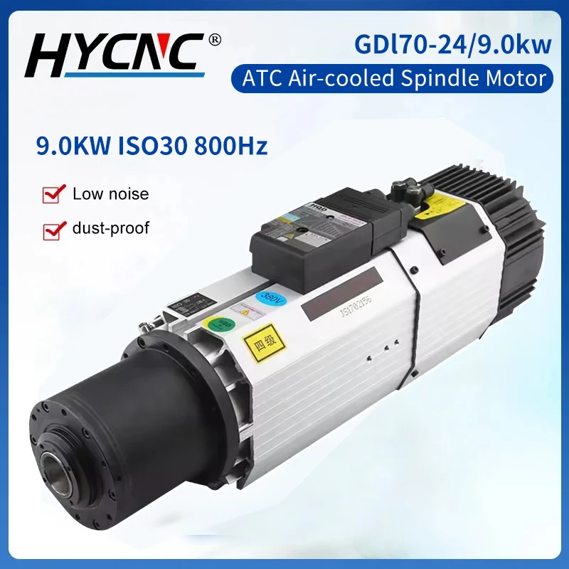 

9KW ATC CNC Spindle Motor ISO30 24000rpm Air Cooled Automatic Tool Change for Auto Milling