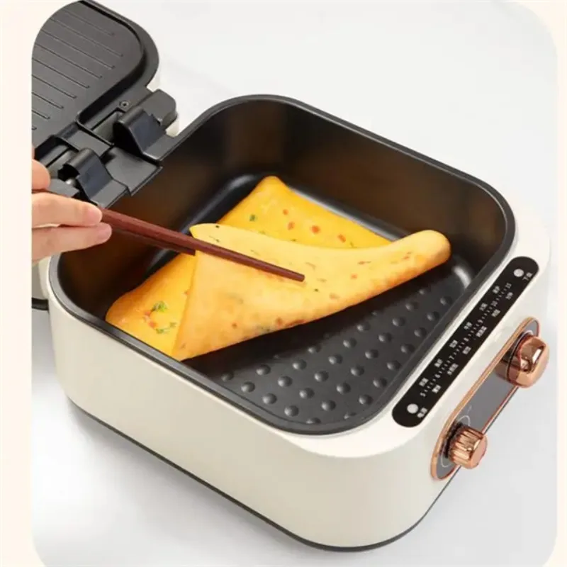 2 in 1 Electric Hot Pot BBQ Grill 1600W Multifunction Portable Home Foldable Non-Stick Split Pot Smokeless Barbecue Pan