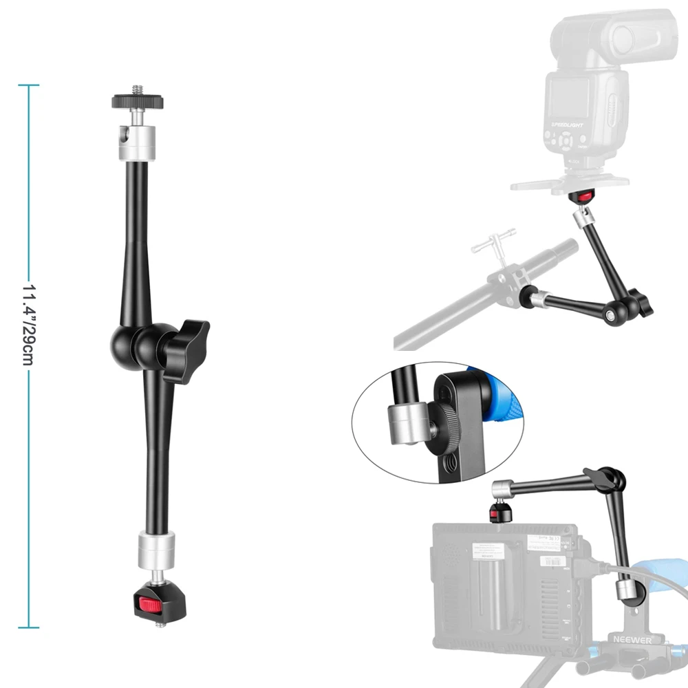 Adjustable Articulating Friction Magic Arm Large Super Clamp for Gopro DJI Camera Cage Rig LED Video Light Monitor Tripod Gimbal view 3