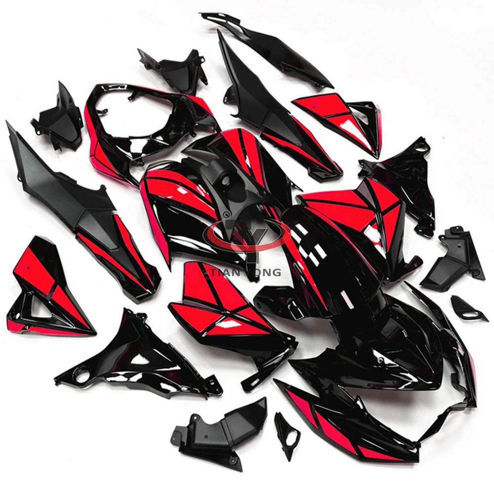 For Kawasaki Z800 2013 2014 2015 2016 Bodywork Cowling Bright black and red checkered print Full Fairing Kit