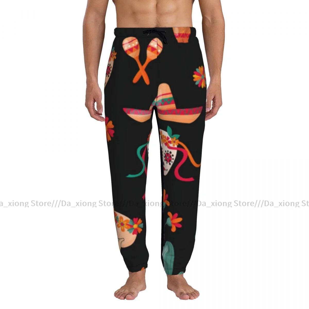 Men Pants Sugar Skulls Floral Male Trousers Fitness Sweatpants Streetwear