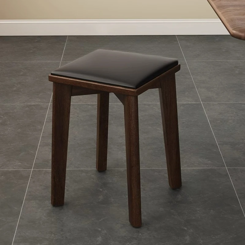 

Solid wood stool Soft bag Household stackable