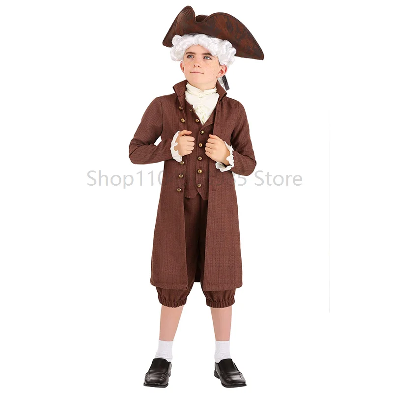 

New Arrival Historical Boys American Revolution Judge Cosplay Children Colonial Costume Economic 2026
