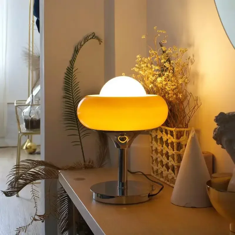

Modern Minimalist Style Living Room Table Lamp Creative LED Desk Lamp Egg Tart Interior dmorden art table egg tart lamp