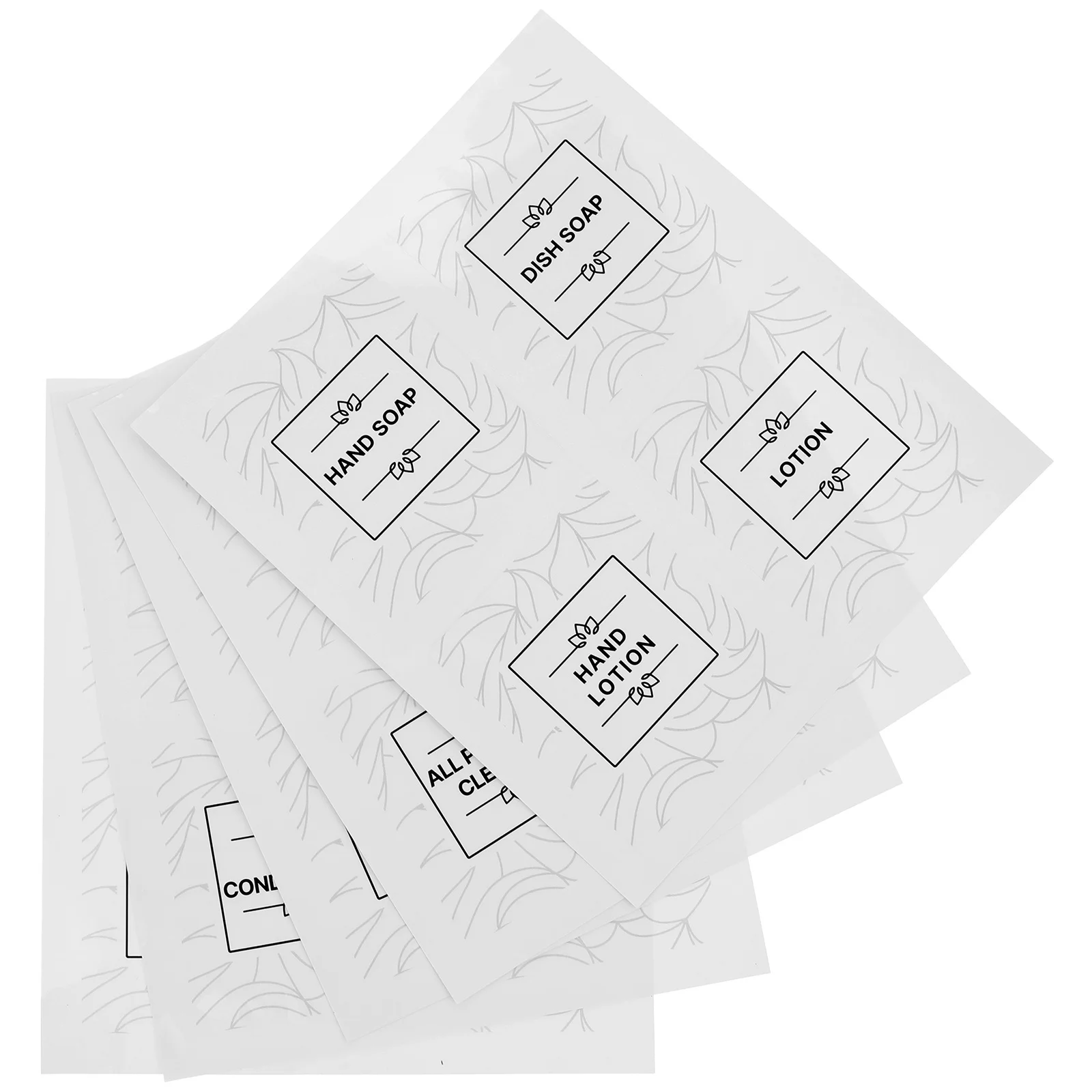 

1Set Waterproof Shampoo Bottle Stickers Bathroom Self-Adhesive Organizing Labels Refillable Dispenser Decals Label Sticker