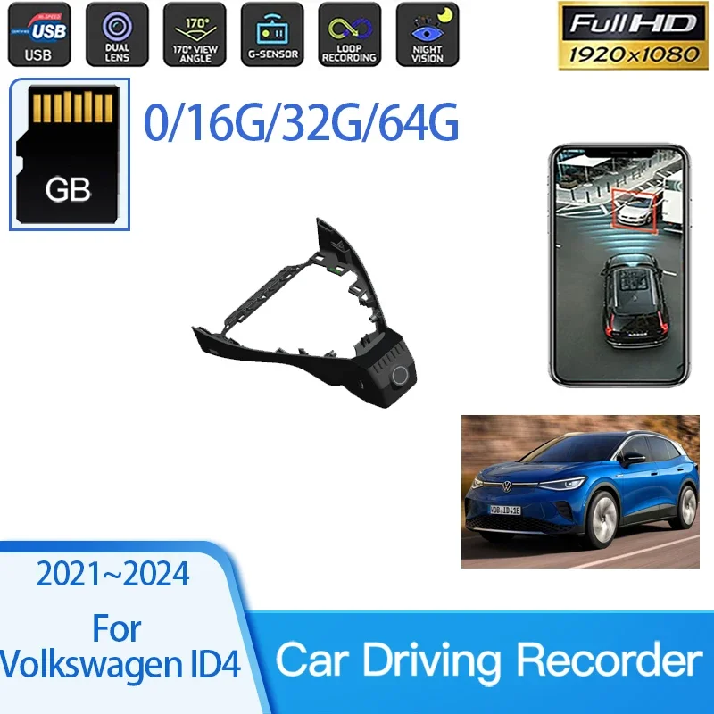 

Car Dashcams For Volkswagen ID4 VW ID.4 2021~2024 ABSB Dash Cam Warning Voor Players Auto Road Recorders Camera Auto Accessories