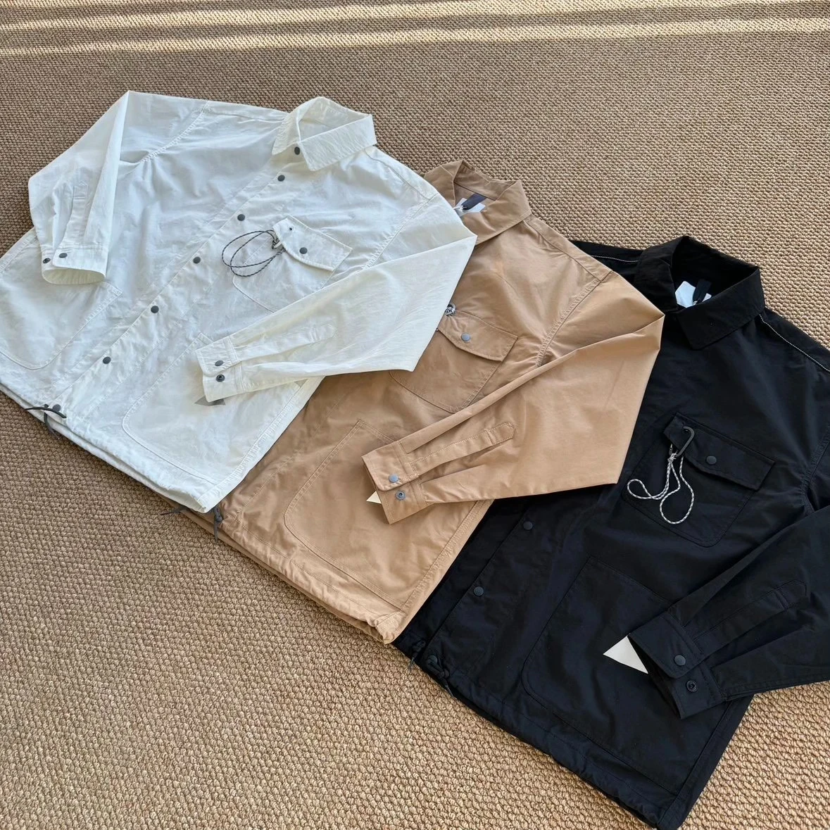 And Wander Cordura Cotton Ripstop Shirt Jacket Multi Pocket Drawstring Hem Outdoor Functional Workwear Shirt for Men Women