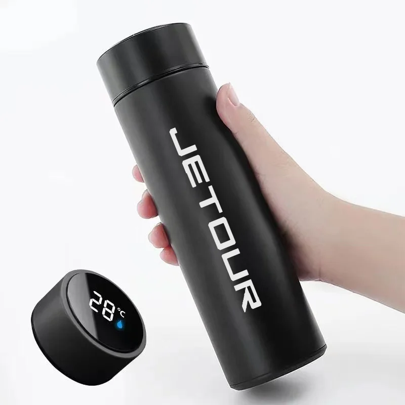 500ML Thermo Cafe Coffee Mug For Chery Jetour X70 X70SM X90 X95 DASHING i-DM T2 T3 Accessories Car Thermos Mug Travel Thermo Cup