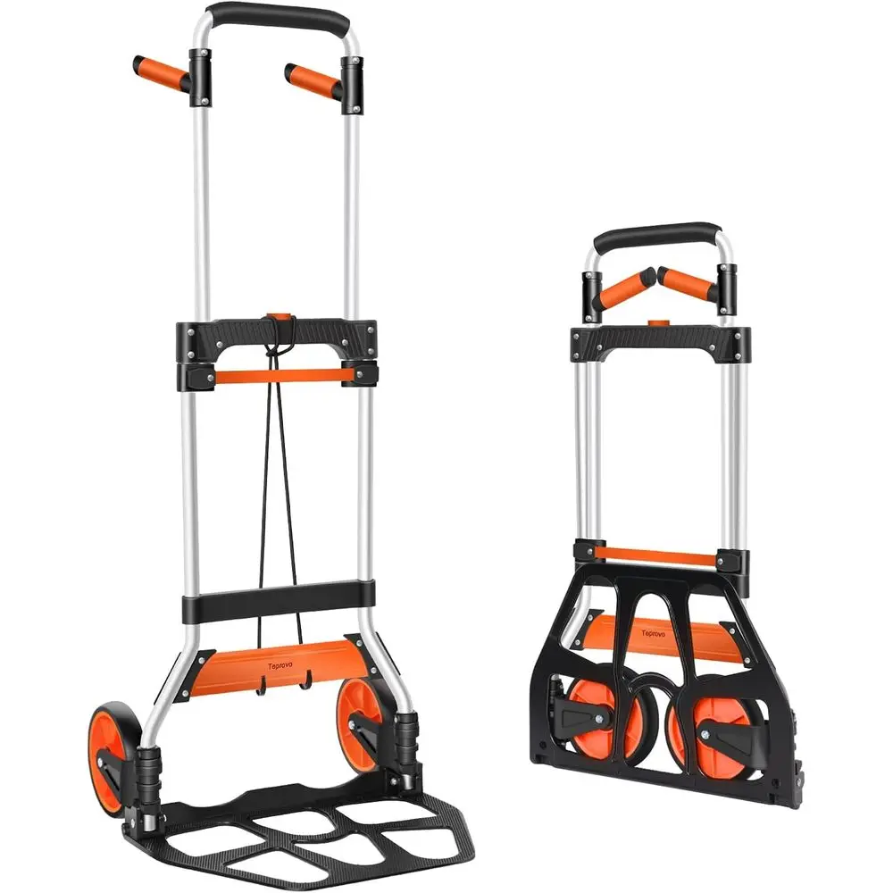 

Тележка-платформа, складная ручная тележка с поворотной ручкой, грузоподъемность 139 кг, усиленная универсальная тележка с эластичным шнуром, колеса 7 дюймов