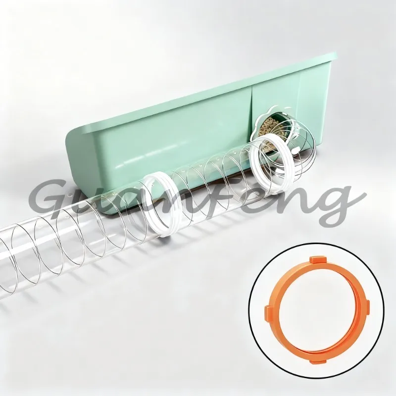 Transparent acrylic hamster villa cage, spacious habitat with tunnel fittings, providing ample living space for hamsters