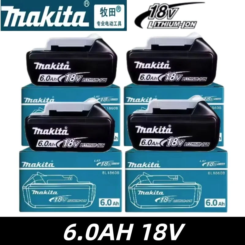 Genuine 6AH Makita BL1860 18V Battery Power Tools Li-ion Replacement LXT BL1850 BL1840 for 18V Screwdriver with BMS 18V