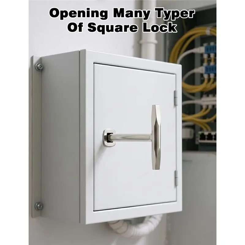 [A92P!】 Universal T Bar Square Key 2PCS Loft Hatch Key Access Panel Door Head Compact Easy Carry 3 Square Keys Home& Professiona