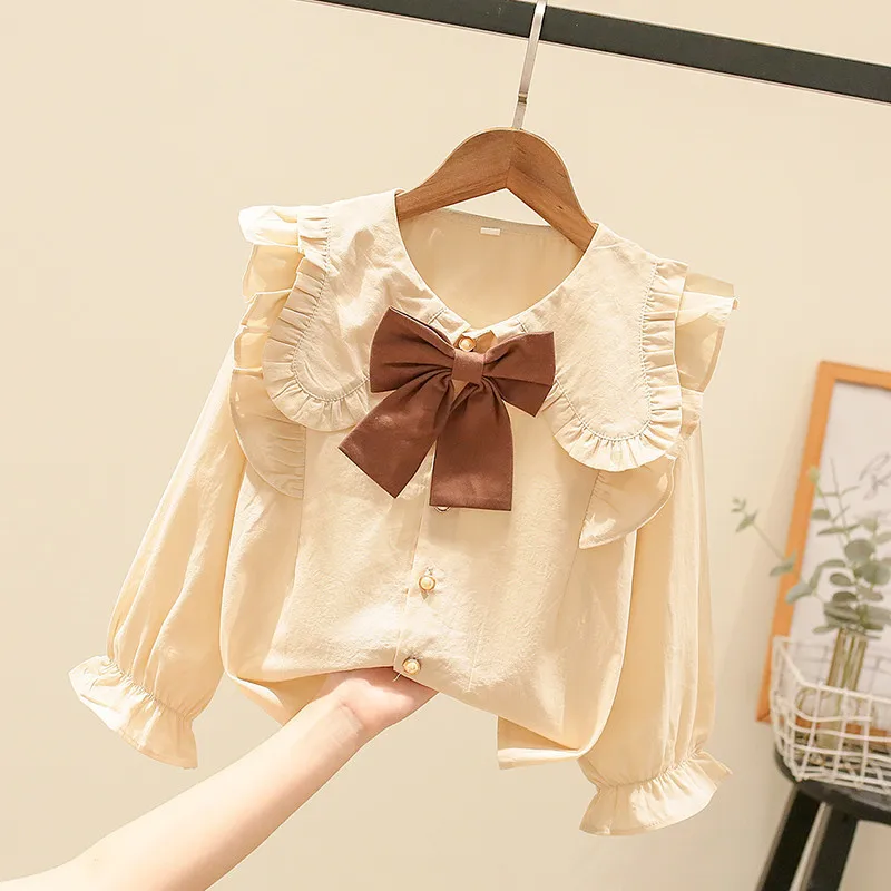 Girls Set Cute Bow Blouse and Fashion Leggings Two Piece Set Fashion