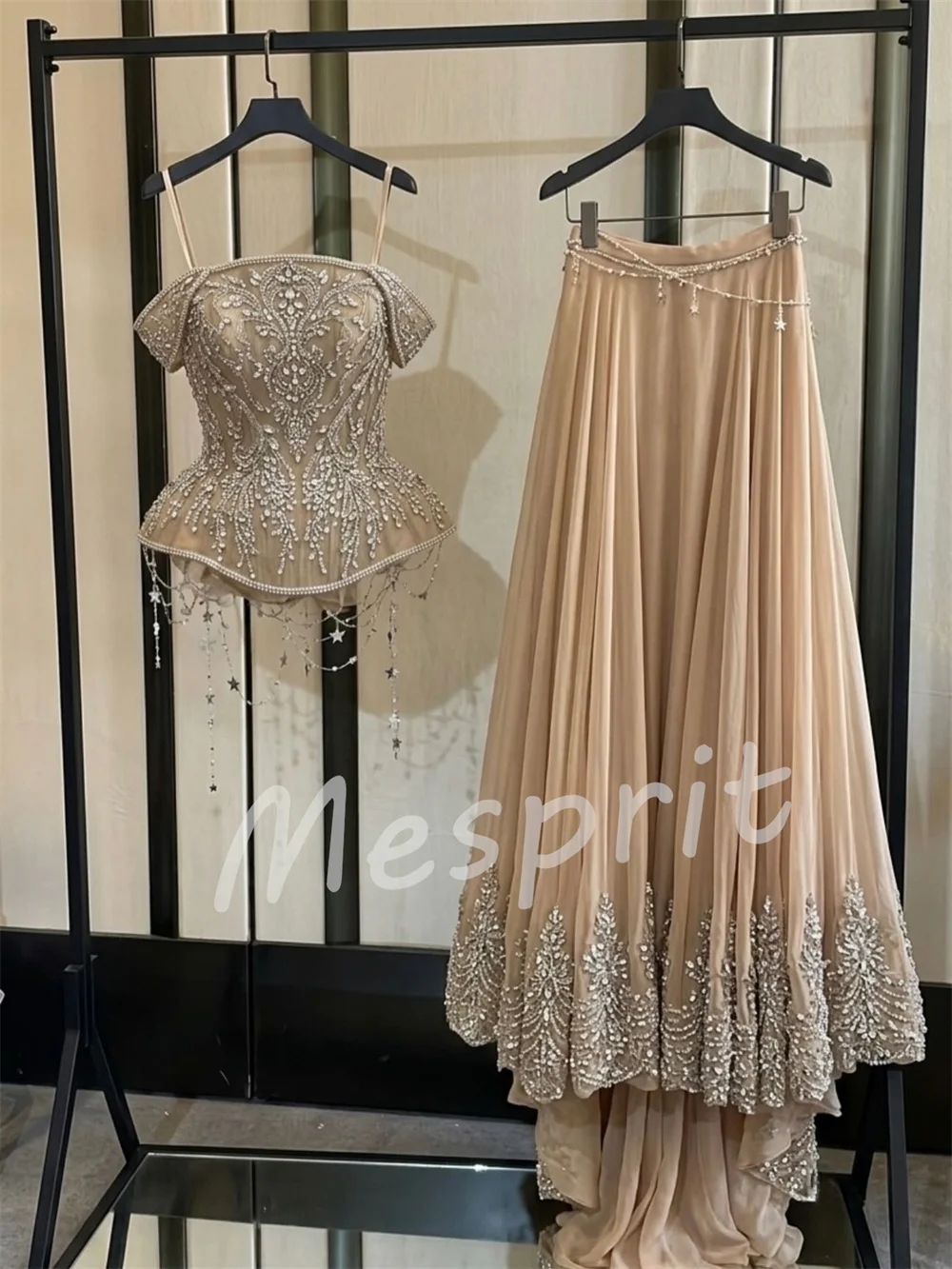 Customized Chinese Style Chiffon Sequined Pattern Pleat A-line Off-the-shoulder Long Celebrity Evening Dresses Sparkle