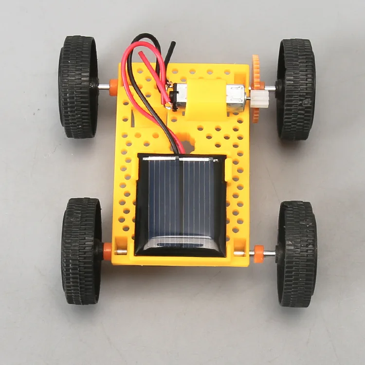 DIY Solar Car Mini Powered Car Kit Children's Gadgets Hobby Fun Children's Robot Car Assemble Kit Gift
