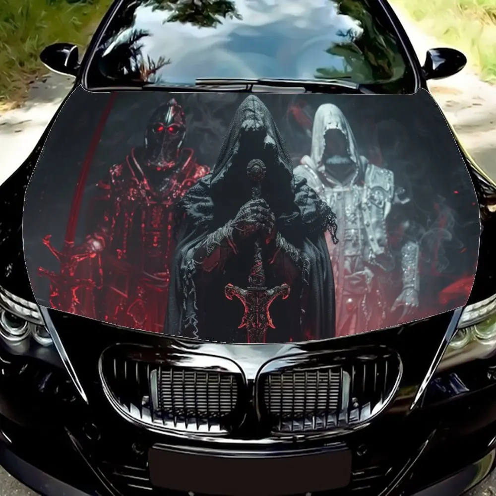 

Illusory Hidden Warriors Car Hood Wrap Color Vinyl Sticker Truck Graphic Bonnet Auto Accessories Decoration Decal Gift