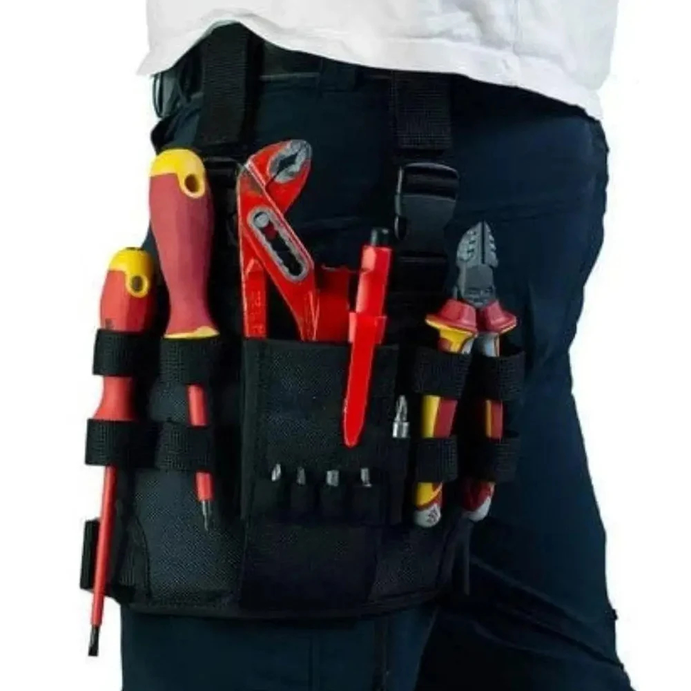 Oxford Cloth Automotive Electrician Repair Tool Fanny Pack Multiple Tool Rings Repairing Tools Fanny Packs Adjustable Tool Pouch