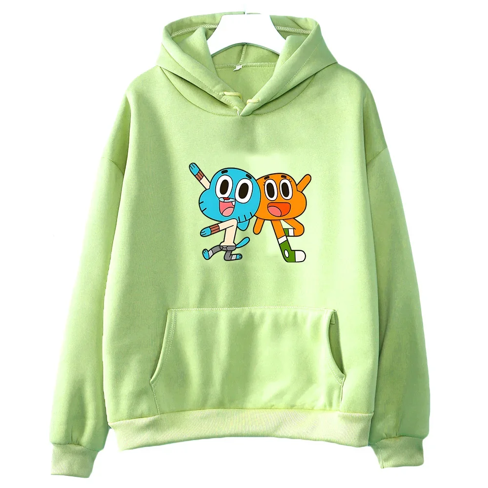 Gumball Wattersonn Anime Print Hoodies Cute Cat Graphic Clothes Women/men Casual Long Sleeve Sweatshirts Band High Quality Hoody