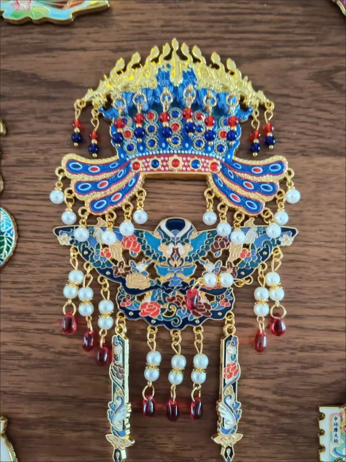Chinese-style Phoenix Crown and Robe Fridge Magnet Literary Style