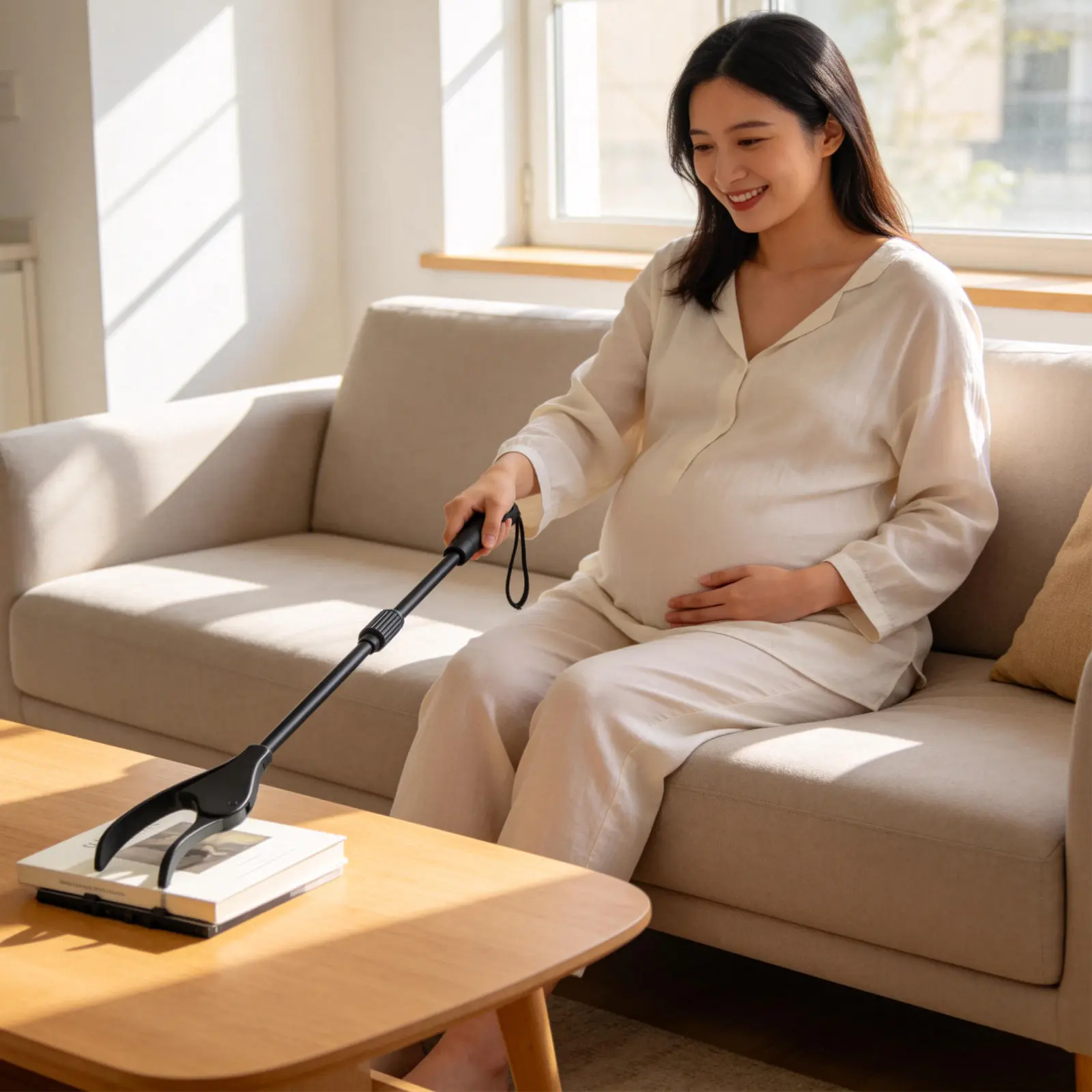 

Long Handle Grabber Reacher Tool 28 Inch Garbage Picker for Seniors Pregnant No Bend Handy Litter Pick Up Clamp Elderly