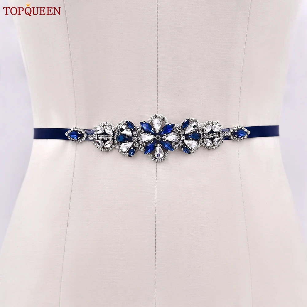 TOPQUEEN Fashion Full Rhinestone Wedding Belt Crystal Women\'s Belt Bridal Dress Accessories Party Bridesmaid Gifts S464-ML