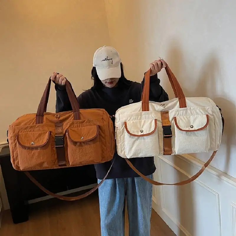 Women Travel Duffle Bag Gym Fitness Yoga Handbag Outdoor Camping Trekking Hiking Crossbody Bag Multiple Pockets College Handbags
