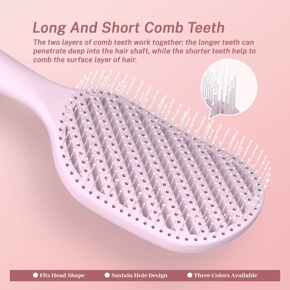 Diamond-Patterned Open-Vent Massage Comb Wet And Dry Use Anti-Static Ideal for Daily Hair Care And All Hair Types Holiday Gift