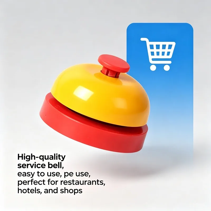 Heavy Duty Metal Service Call Bell Desk Reception Bell Anti-Slip Base for Restaurant Hotel Bar Office Pet Training Game Bell