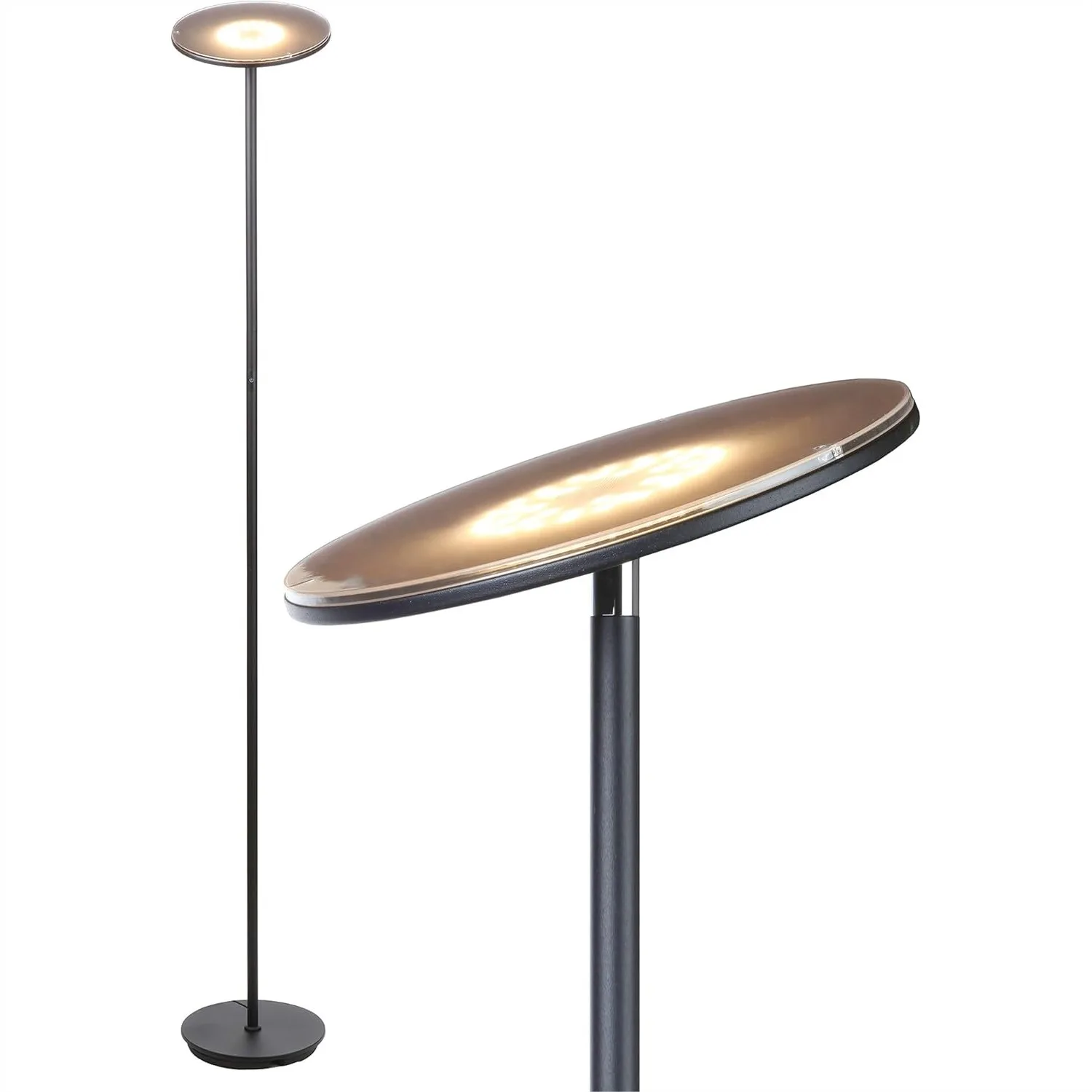 

LED Floor Lamp, Super Bright Torchiere for Living Room, Office & Bedroom, Dimmable Tall Standing Torch with Warm Light