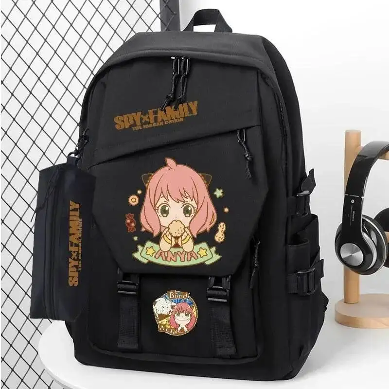 

Anime Game Chibi Spy X Family Student Teens School Bags Large Capacity Mochilas Backpacks For Gift