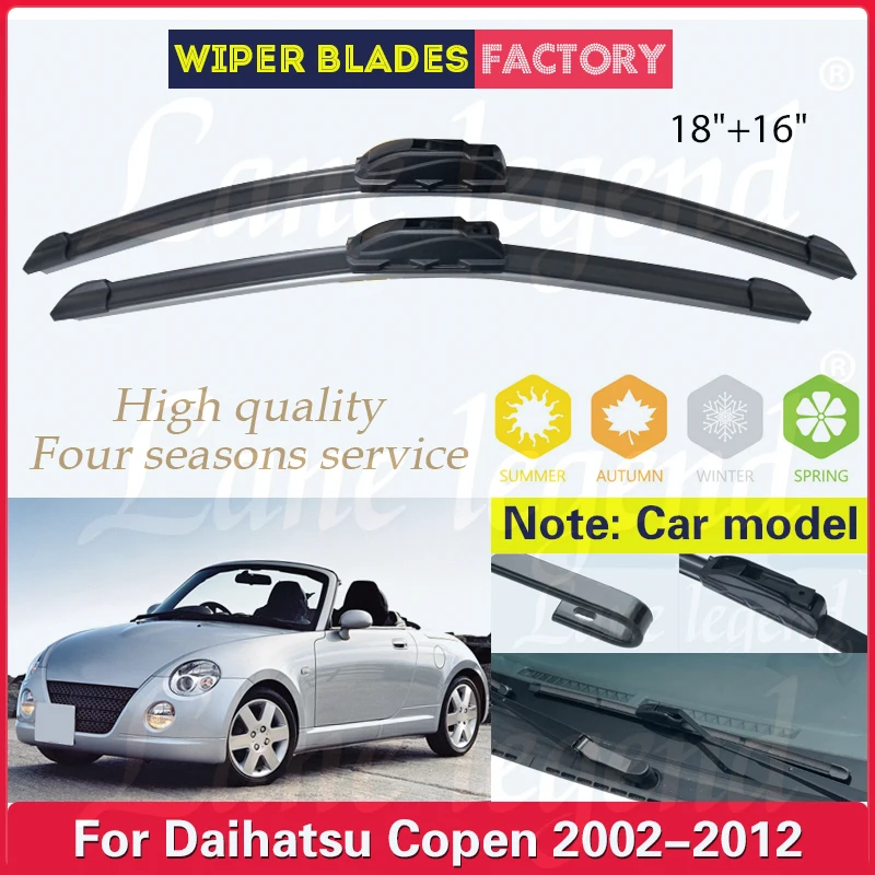 

Car Front Wiper Blade For Daihatsu Copen 2002 - 2012 Auto Windscreen Windshield Wipers Blades Window Wash Fit U Hook Arms 18"16"