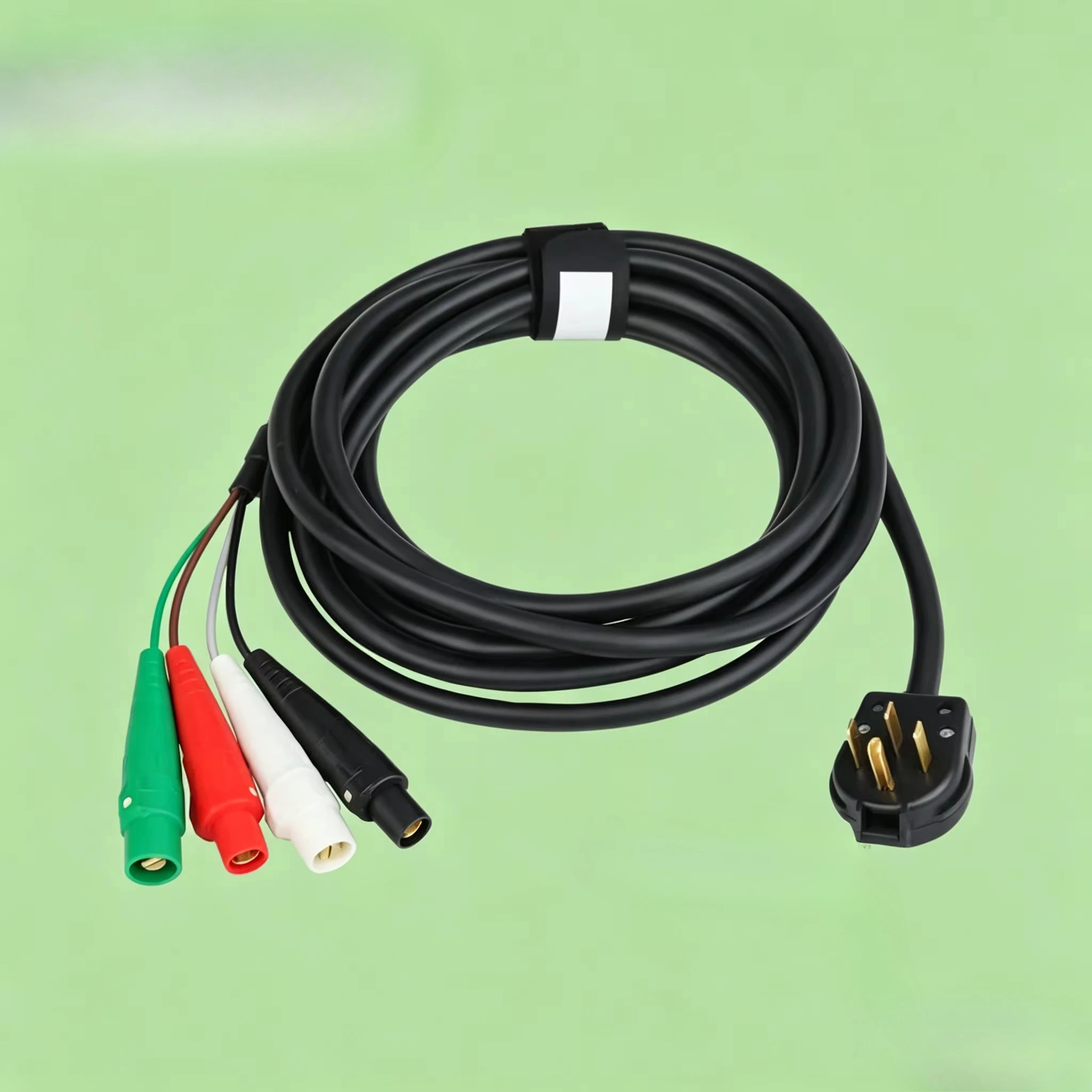 Cable de Alimentación para Iluminación de Escenario, NEMA 14-50P a Cable Pigtail de 4 Vías con Conector Camlock, 50A, Cable de Extensión con Conector Camlock para Iluminación de Eventos y Conciertos