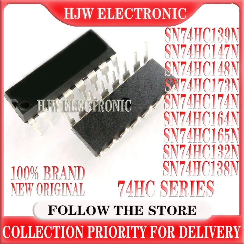 10PCS SN74HC138N DIP-16 SN74HC139N SN74HC147N SN74HC148N SN74HC173N SN74HC174N 74HC139 74HC164 SN74HC164N SN74HC165N SN74HC132N