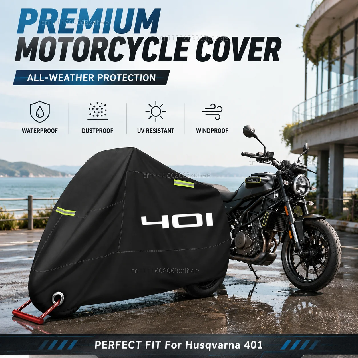 

All-Weather Motorcycle Cover Outdoor Protection Waterproof 190T Oxford Cloth For For Husqvarna Svartpilen 401 Vitpilen 401