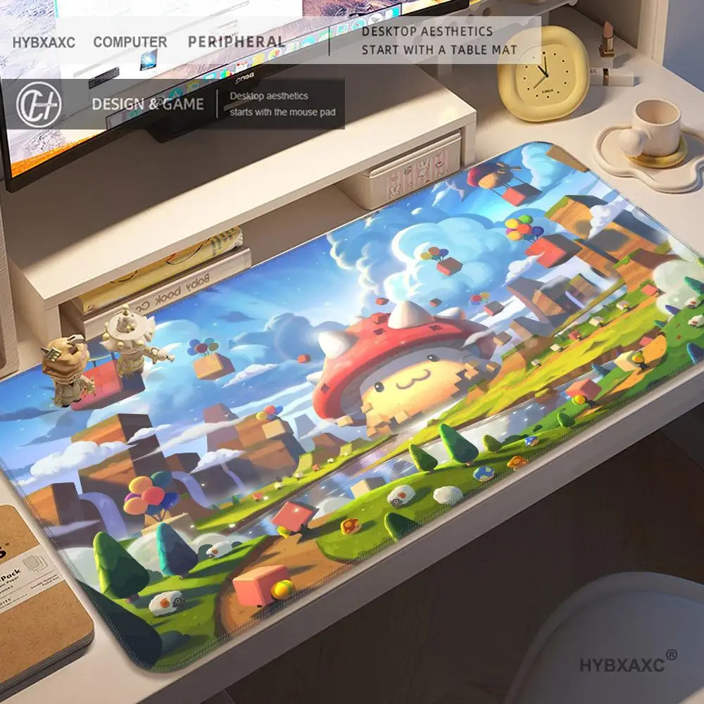 HD HYBXAXC Anime Maplestory Mouse Pad Cute Kawaii Gamers Accessories Mouse Mats Xxl PC Gamer Mousemat Gaming Rug Office Carpet