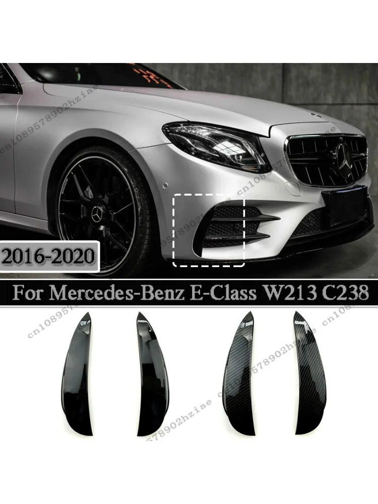 Dla Mercedes-Benz W213 S213 C238 Pre-Facelift AMG 2016-2020 Przedni zderzak Boczny spojler Osłona wentylacyjna Wykończenie Tuning Części zewnętrzne — 2