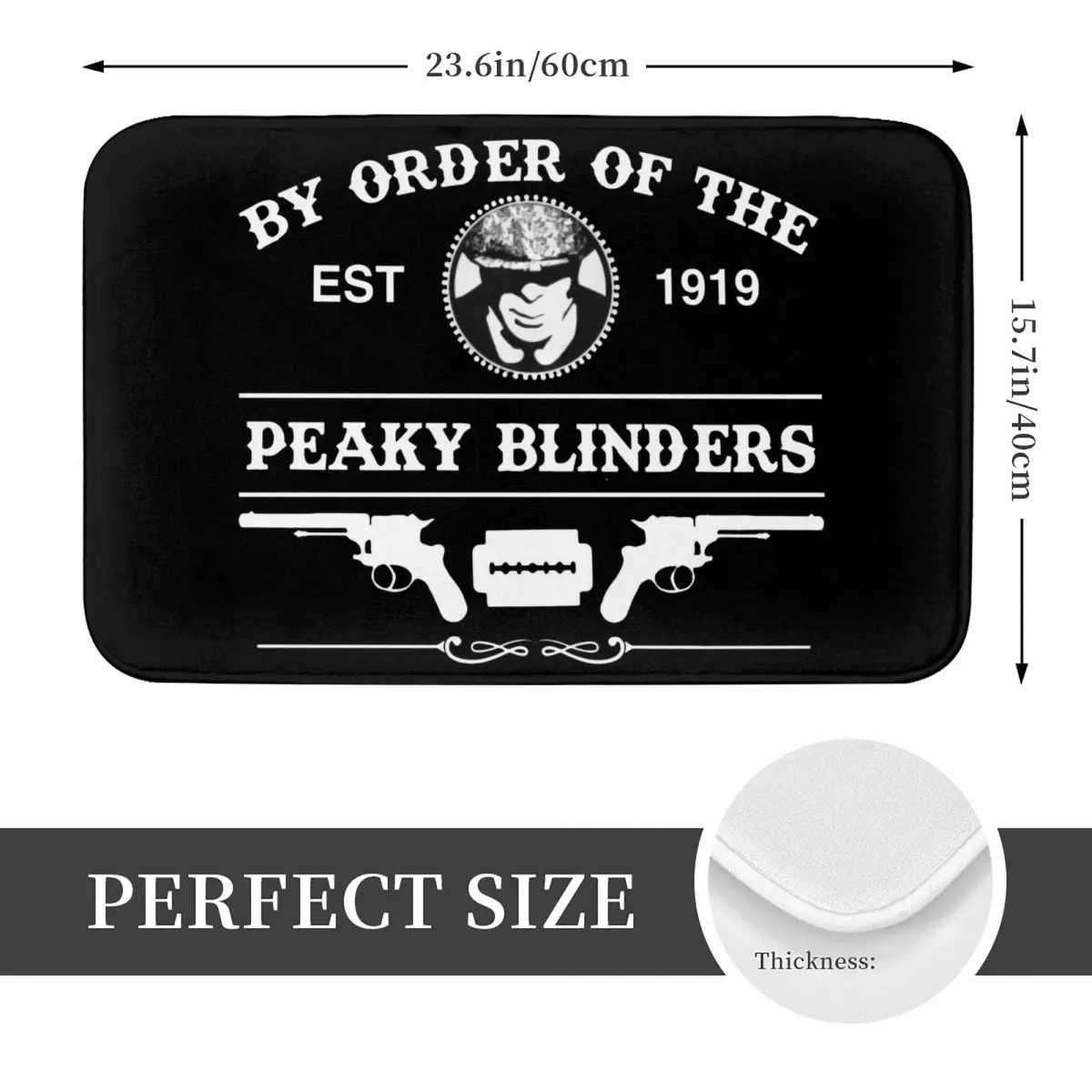 Tappetino personalizzabile per bagno, tappeto di benvenuto, Peaky Blinders, elementi essenziali per la casa, ordine di Peaky Blinders