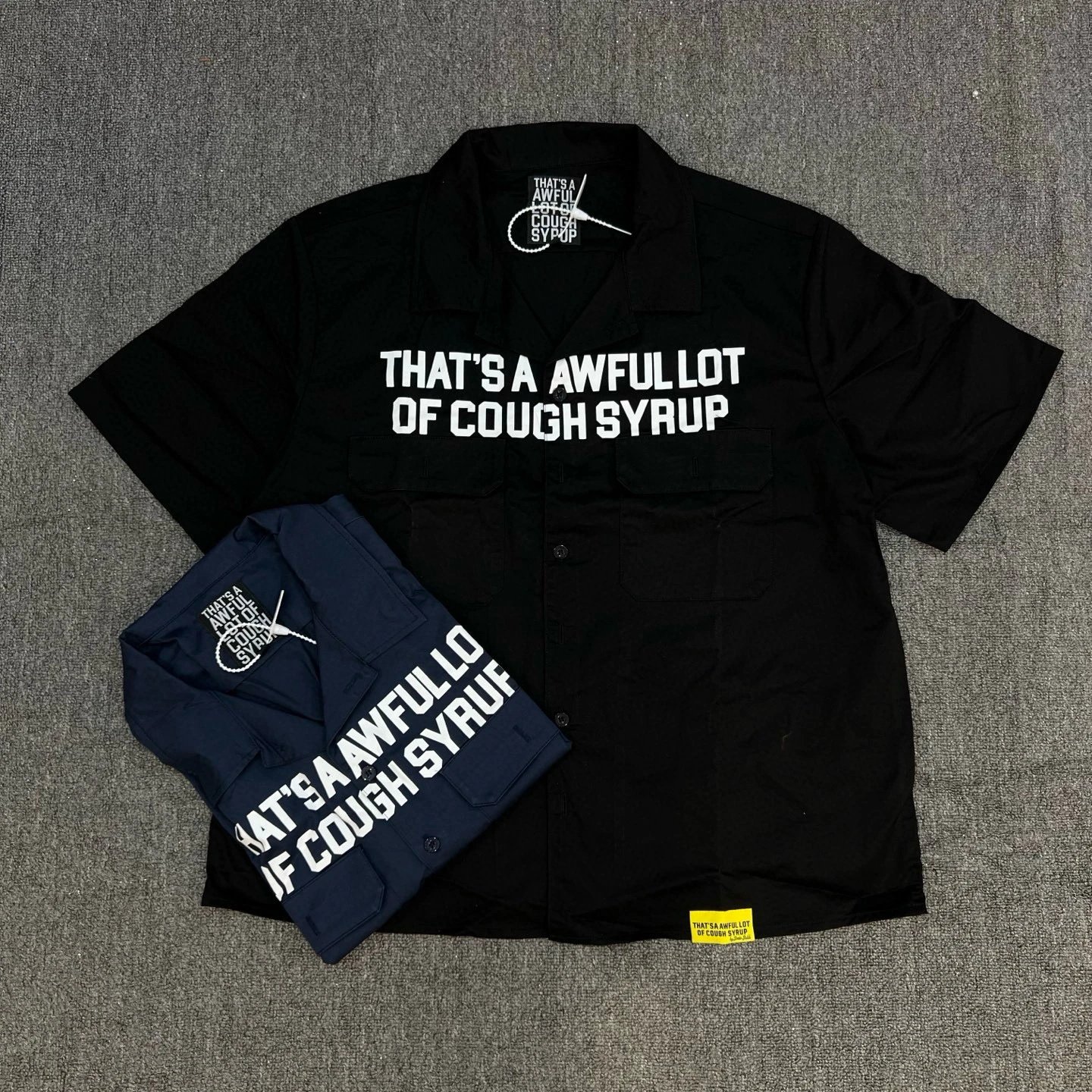 

High Street Thats a Awful Lot of Cough Syrup American Workwear ort Sve irt Loose Fit Cotton Summer ex Street Sle