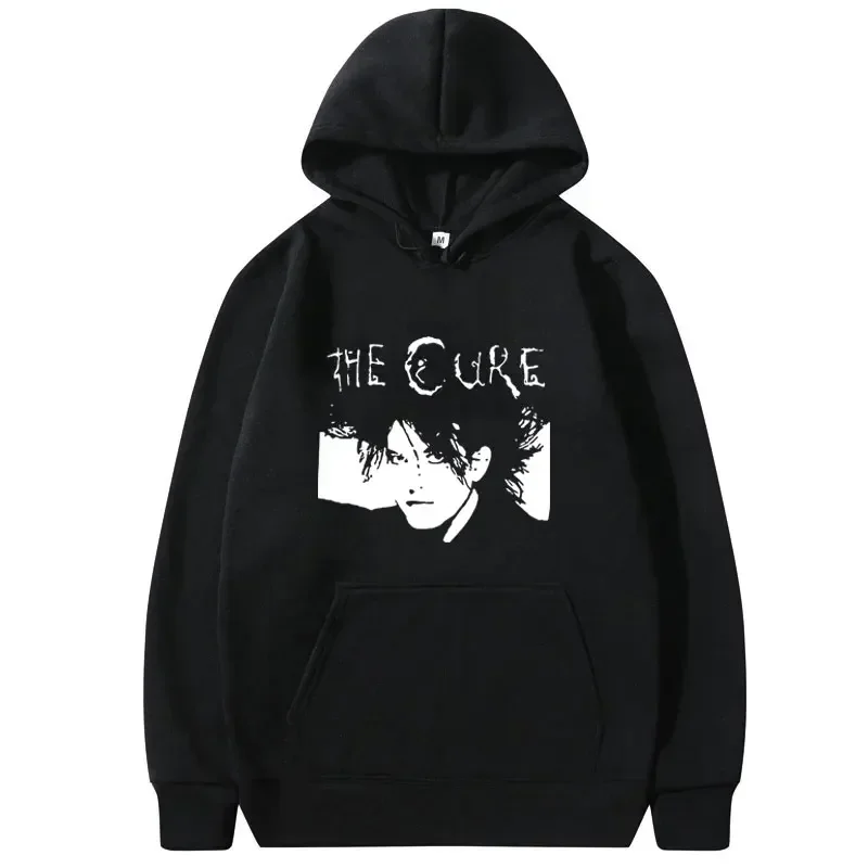 New In Stock Fashion Brand Design Men Women 1986 Cure Robert Smith Black Hoodies Unisex Teenagers Cool Sweatshirt Man Streetwear