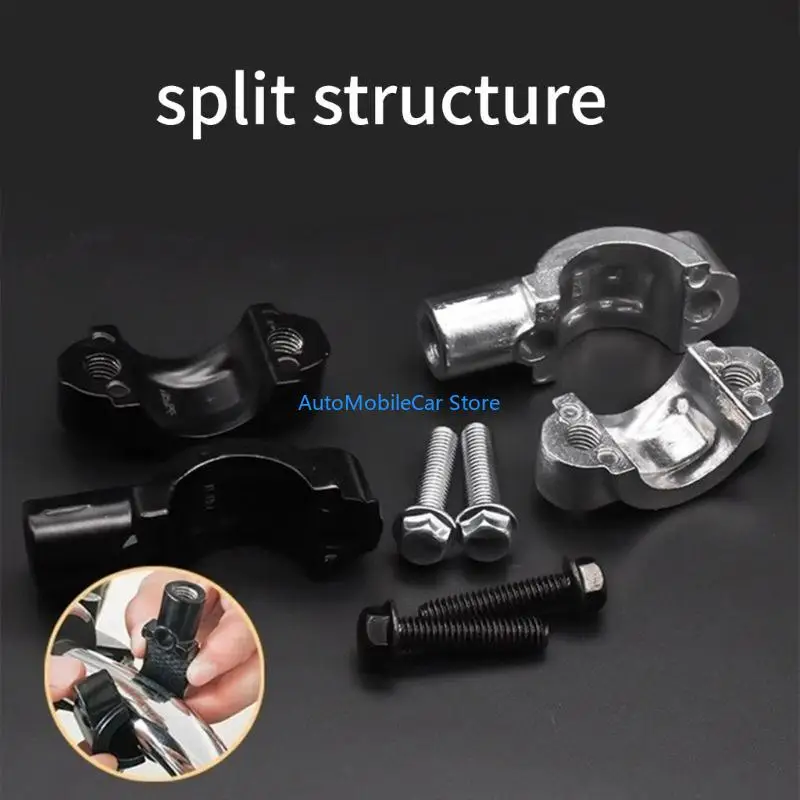 G8TE Sturdy Motorcycle Mirror Clamp Handlebar Bracket Enhances Safety and Aesthetics