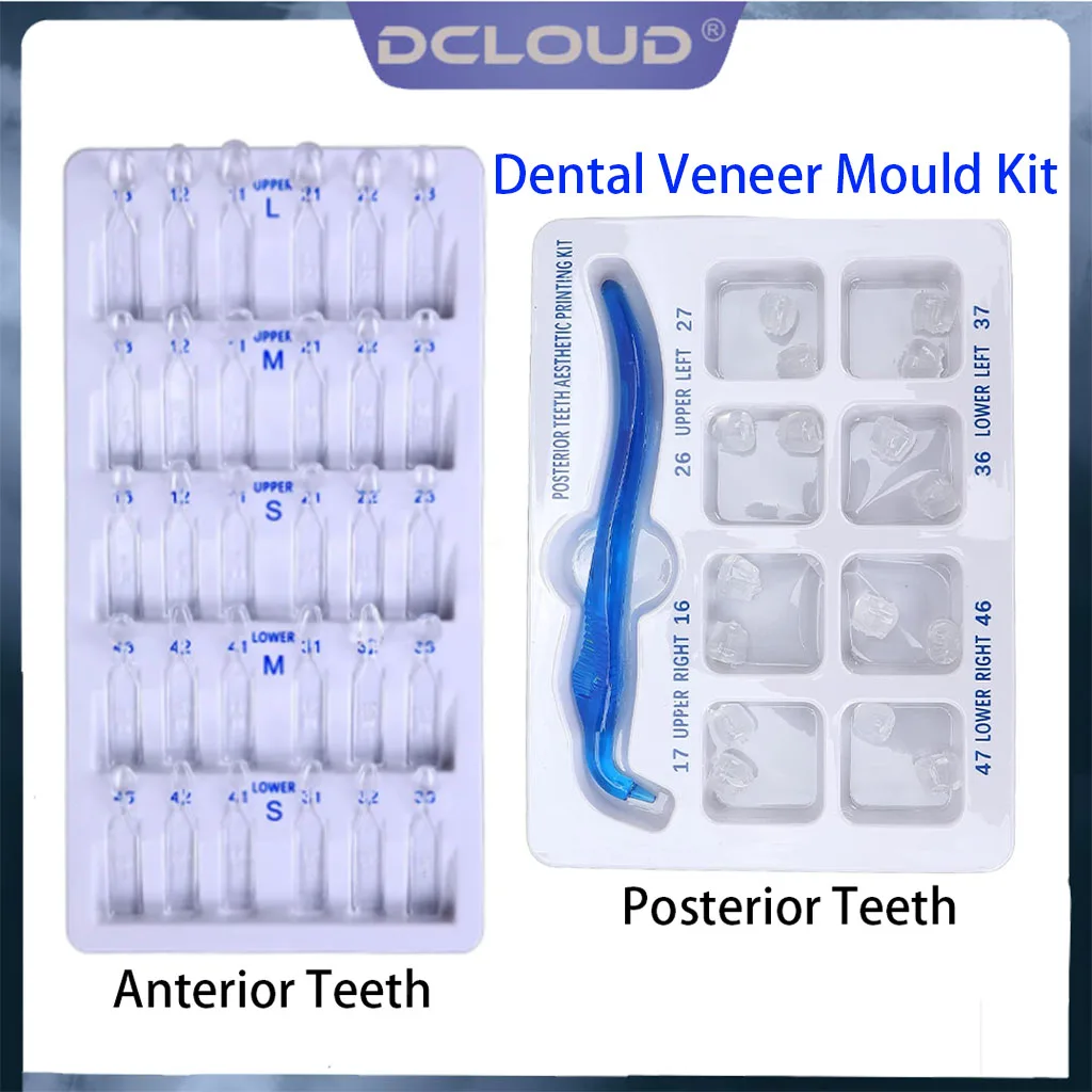 

1Set Dental Mould Veneers Kit Anterior Posterior Teeth Partner Restoration Aesthetic Printing Composite Resin Tooth Whitening