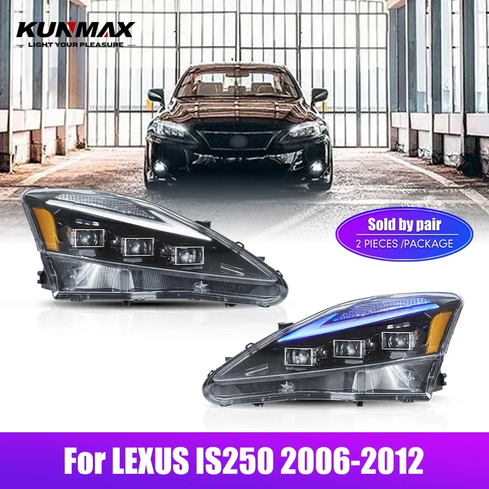 

2PCs LED Car Headlight Assembly For LEXUS IS250 2006-2012 Car Styling Head Lamp Dynamic Tuning Light Plug And Play Headlights