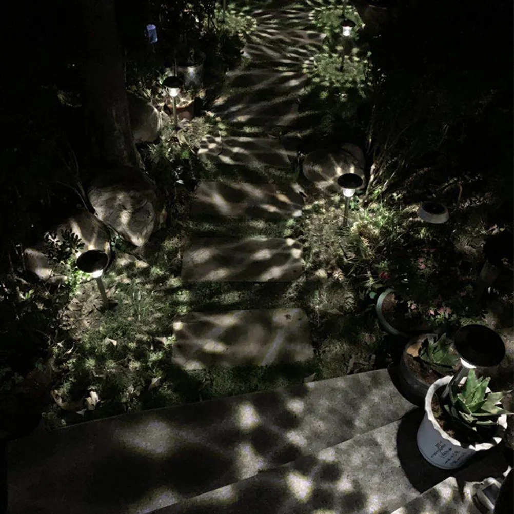 

2pcs Powered Stainless Steel Glass Led Landscape Lights Waterproof Garden Lawn Yard Pathway Outdoor Lighting Stick Lamp For Park