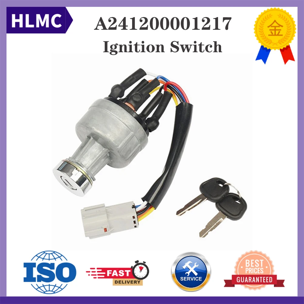 Excavator Parts A241200001217 21N4-10430 Ignition Switch Stater Key Application for SY SANY135 SY215-8 SY235 SY365 SY485