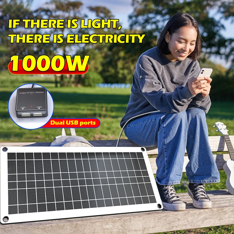 Heavy-Duty 1000W 12V Solar Kit with Industrial 100A Charge Controller Designed for RV Marine and Off-Grid Applications