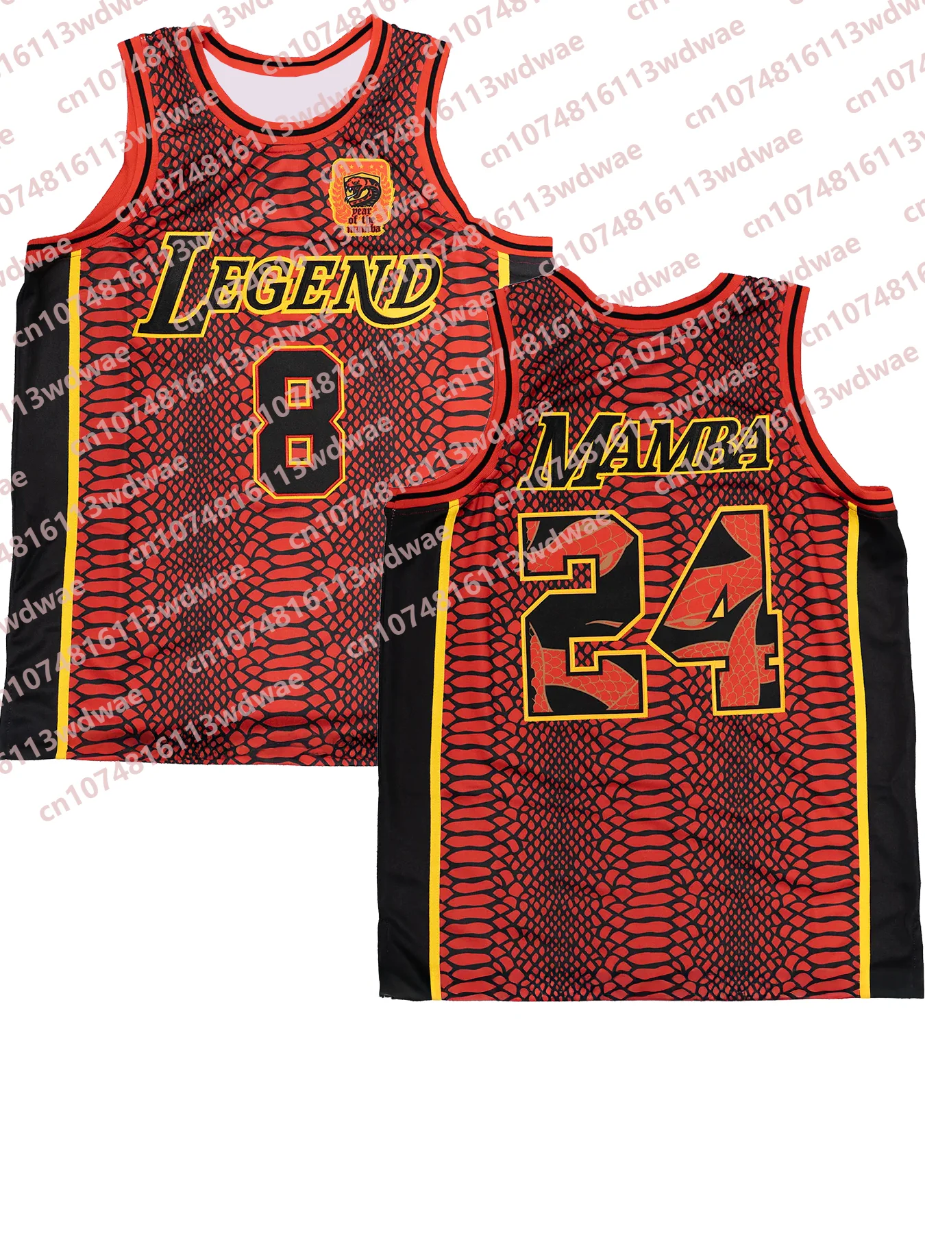 2026 New Mamba Legend 8 24 Snake Skin Basketball Jersey Men Sleeveless Retro Fan Sports Tank Top Streetwear Kid Uniform
