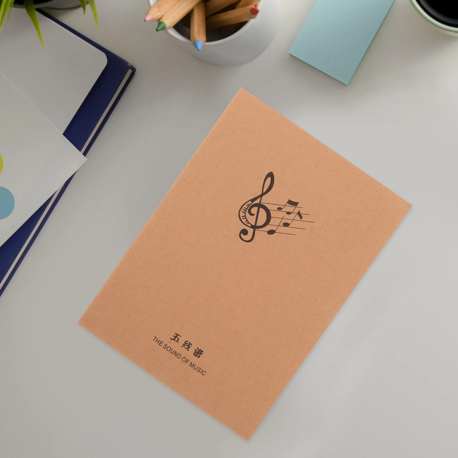 10 pcs Five-Staff Notebook Portable For Guitar Piano Composition Blank Sheet Music Book Chord Manuscript Notebook Music Practice